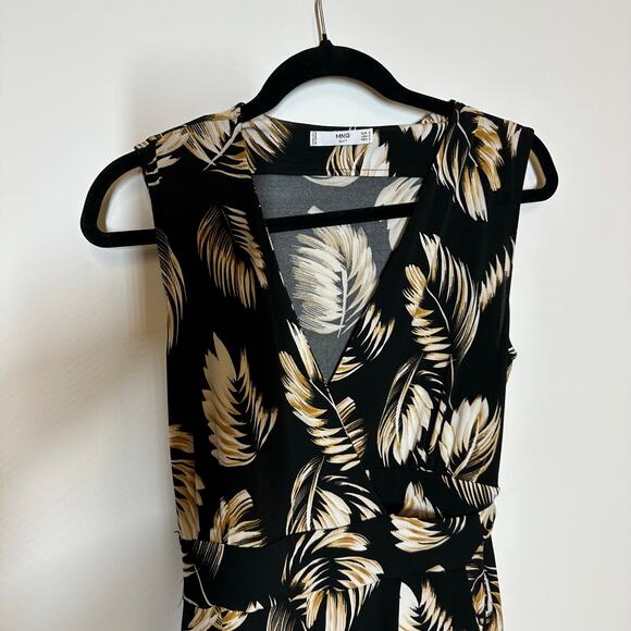 Mango MNG Black Tan Jumpsuit Sz S - Picture 3 of 8